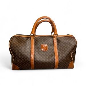 Euc vintage large Celine Macadam Leather travel Duffel Bag